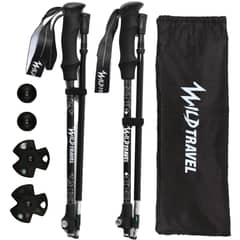 WILD TRAVEL - Bastones Trekking Plegable Telescópico DualTrekk WildTravel
