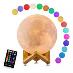 JAVIMATE - Lámpara Luna 3d Colores Velador De Escritorio Mesa