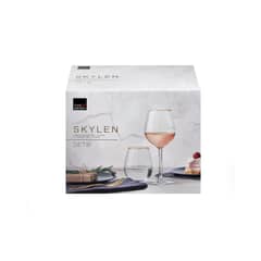 ROYAL LEERDAM - Set 4 Copas 380 Ml + 4 Vasos 350 Ml Borde Dorado Skylen