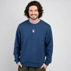 SPYDER - Polerón Lifestyle Hombre Crew Freestyle Azul