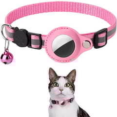 GENERICO - Collar Correa Con Funda Para Airtag Localizar Gato-Perro Rosado