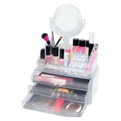 PEQUI - COSMETIQUERO ORGANIZADOR DE MAQUILLAJE CON ESPEJO