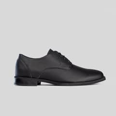 TRAUKO - Zapato Hombre Cuero Negro Derby