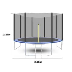 ACTUAL - Cama Elástica Trampolín Gran Tamaño 3.66 x 2.25 Mtrs
