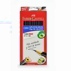 FABER-CASTELL - Caja Lapices Grafito Triangular 12Uni Ecolapiz FaberCastell