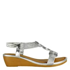 TAKONES - Sandalia Mariana Plateada