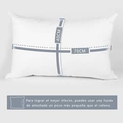 SUPERCENTER - Almohadas 40x70 Cm Unidades Firme Antiacaros Color Blanco.