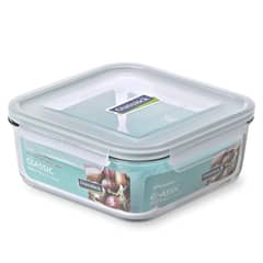 GLASSLOCK - Contenedor De Vidrio Hermetico Cuadrado 2600mL