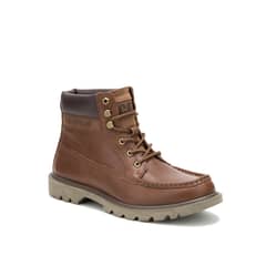 CAT - Botín Cuero Hombre Colorado Moc Toe Café