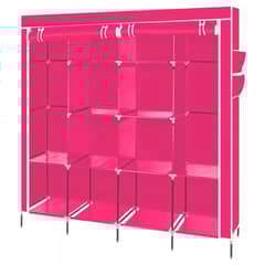 SUPERCENTER - Guarda Ropa Armable Ropero Grande Organizadores 170x170x45cm Rosado