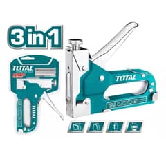TOTAL - Grapadora Corchetera Manual 3 En 1 + Corchetes