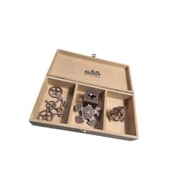 GENERICO - Rompecabezas de Metal Estilo Hanayama Pack de 3 Puzzles