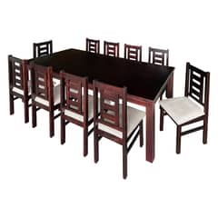 LAS ARAUCARIAS - Juego de Comedor new Barcelona 10 sillas Mesa Rectangular Madera