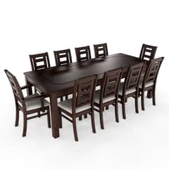 LAS ARAUCARIAS - Juego de Comedor Barcelona 10 Sillas Rectangular + 2 Sitiales