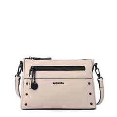 AMPHORA - Cartera bandolera grande jazmin blanco crudo