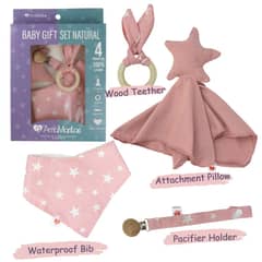 AMAMANTAS - Baby Gift Set Natural Estrella Rosa