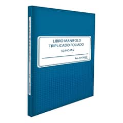 LAVORO - Libro Manifold 50 Hojas Triplicado Foliado