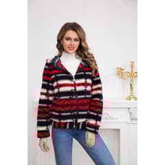 MPROPIA - Polerón Peludo Étnico Otoño Invierno Chaqueta Cierre Mujer 6079