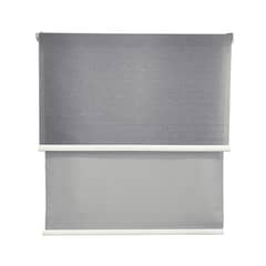 GUIZA - Cortina Roller Blackout 2 Paño 150x240 Doble Con Visillo Sin Cenefa