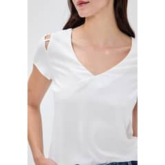 IO - Blusa Crudo Manga Corta
