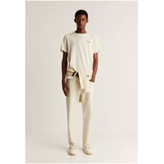 SCALPERS - Polera Print Efecto Lavado Off White