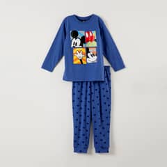 DISNEY - Pijama Niño Mickey Cuadros Azul