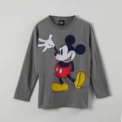 DISNEY - Polera Manga Larga Niño Mickey Classic Pose Gris