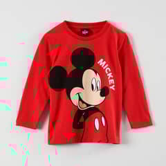 DISNEY - Polera Manga Larga Niño Mickey Outgoing Rojo