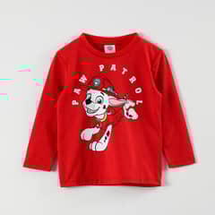 PAW PATROL - Polera Manga Larga Niño Fireman Rojo