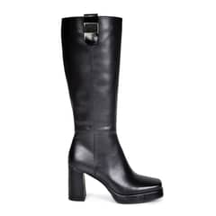DEGAS - Bota Mujer Cuero Salvia Negro