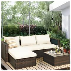NOVAHUS - Seccional Intercambiable 3 Cuerpos Terraza Sofa + Mesa Café