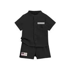 COLO COLO - CONJUNTO NEGRO CAMISA Y SHORT COLO-COLO