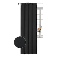 CLEMS CORTINAS - Cortina Jacquard Tradicional 140x225cm Negro
