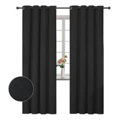 CLEMS CORTINAS - Pack 2 Cortina Jacquard Tradicional 140x225cm Negro