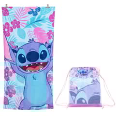 DISNEY - TOALLA ALGODON C/BOLSO STITCH 70X140 2024