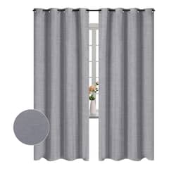 CLEMS CORTINAS - Pack 2 Cortina Jacquard Tradicional 140x225cm Gris Claro