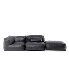 RELAN - Sillón Pouf / Puff Seccional Leather Sofá Simil Cuero