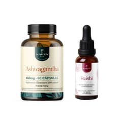 KARUNLIFE - Pack Ashwagandha 60Capsulas+ Reishi 30mlExtracto -