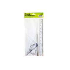 HAND - Set Geometría Regla 30cms + Transportador Y 2 Escuadras - SC