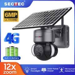 AM TECNOLOGY - Cámara Vigilancia Ptz Inalámbrica Solar 4G 6 Mp Exterior
