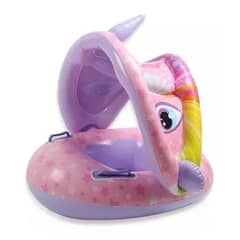 BABY - Flotador De Piscina Con Techo Para Bebe Y Niños Ajustable