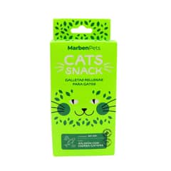 MARBEN PETS - Galletas Rellenas Cats Snack Salmón Hierba Gatera 80g