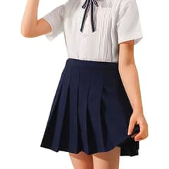 MAFALDA - FALDA NIÑA ESCOLAR ALGODON COLEGIO AZUL MARINO