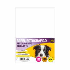 ADETEC - PAPEL FOTOGRÁFICO INKJET - A4 AUTOADHESIVO BRILLANTE 130 GR 100 HOJAS