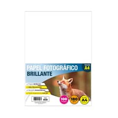 ADETEC - PAPEL FOTOGRÁFICO INKJET - A4 BRILLANTE 180 GR 100 HOJAS