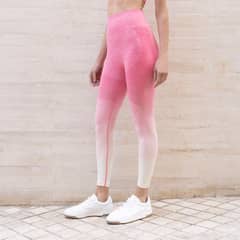 MONARCH - Calza Seamless 3/4 Jaspeado Fucsia