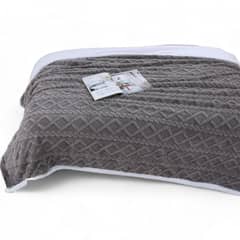 GENERICO - Frazada Polar Con Chiporro Medida 200x230cm King Color Gris
