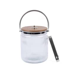 SIMPLIT - Hielera Vidrio Charlotte Tapa Madera 3,8lts