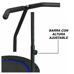 ATLETIS - Trampolín Con Barra 102 Mt Pro Fitness Azul