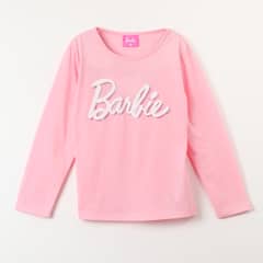BARBIE - Polera Manga Larga Niña Big Letters Rosado